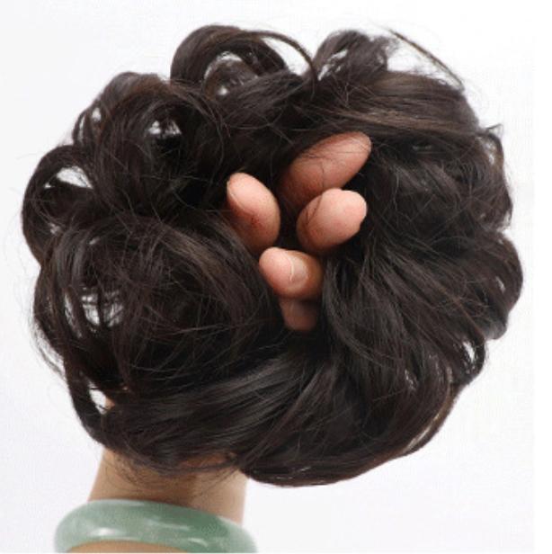 1 шт., резинки для волос из синтетических шиньонов, наращивание волос, накидка на хвост, булочка, аксессуары для волос