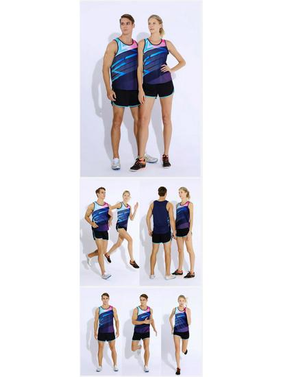 Унисекс Летний Марафонский Спортивный Костюм без Рукавов для Бега и Спортивных Соревнований