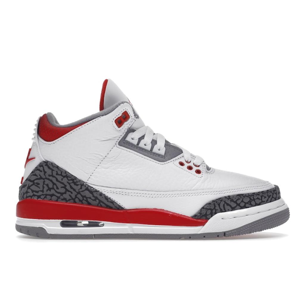 Детские кроссовки Air Jordan 3 Retro GS Fire Red 2022 White Cement-Grey Black DM0967-160
