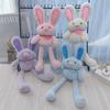 Pulling Ears Rabbit Plush Toy Bag Pendant Bunny Doll Children Keychain Gifts