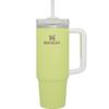 Термобутылка Stanley H2.0 Vacuum Quencher 0,88 л, цвет Citron Color Block, с изоляцией, прочная, с трубочкой, для лета, для улицы, можно мыть в посудомоечной машине