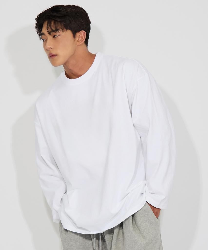 BATTRACT [2Pack] Plain Double-Sided Oversized Long Sleeve 2 Colors