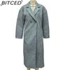 BITCED Women's Multi-Colour Multi-Size Wool Twill Trench Coat