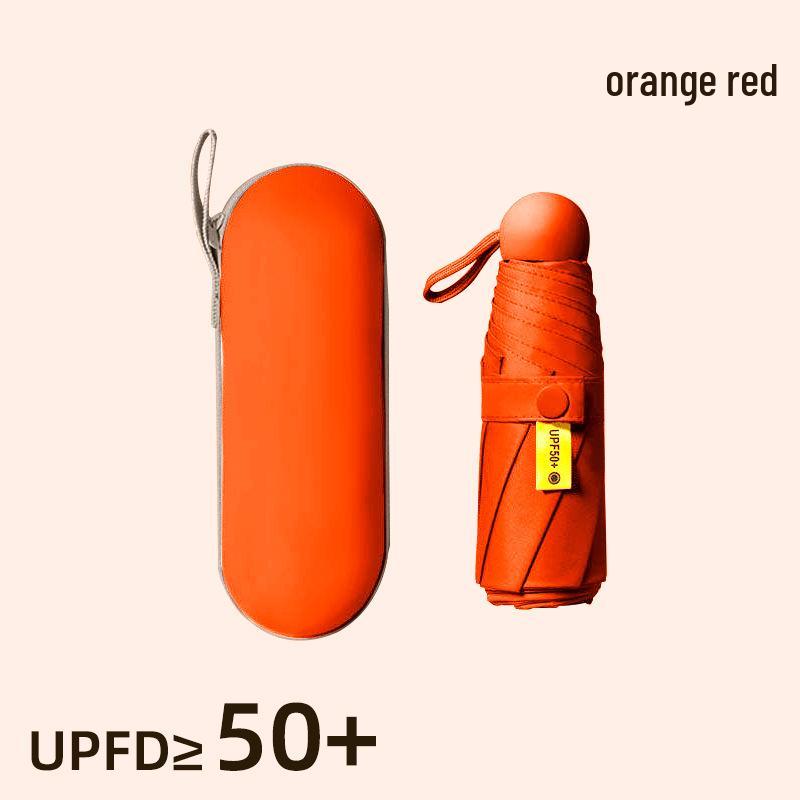 Компактный складной зонт с защитой от УФ-лучей и черной подкладкой