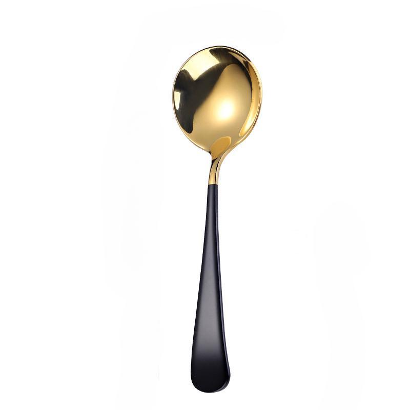 5 цветов, высокое качество, 1 шт., элегантные кофейные ложки из нержавеющей стали, десертные ложки, кухонная утварь, модные