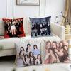 Чехол для подушки K-pop B-Babymonster, двусторонний, плюшевый – Для автомобиля, дивана, спальни, идеален в качестве подарка.