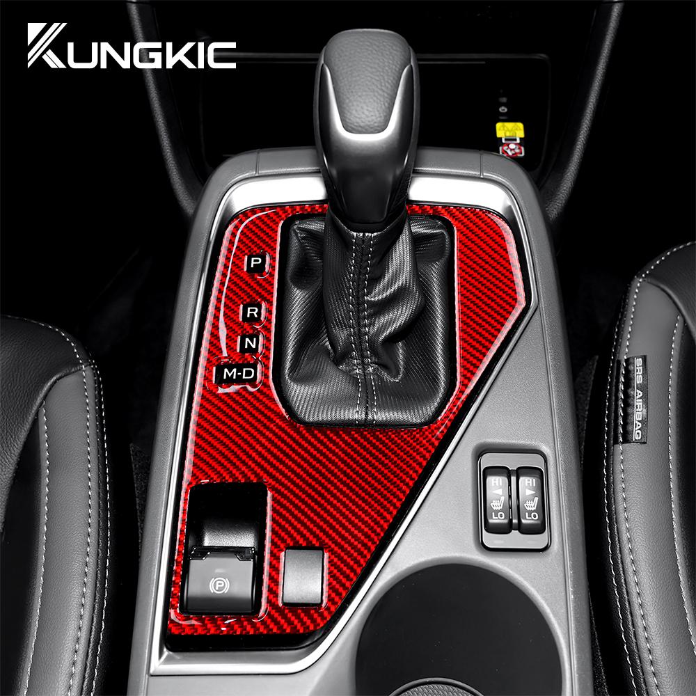 Наклейка из настоящего мягкого углеродного волокна RHD LHD для Subaru Crosstrek 2025 для Impreza 2025 Панель переключения передач автомобиля Отделка салона Аксессуары