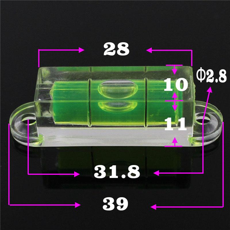 Acrylic Square Spirit Level Bubble Blister with Mounting Holes Horizontal Ruler Length 55mm 54mm 39mm Available 1piece