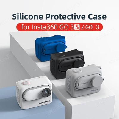 Силиконовый защитный чехол для спортивной камеры Insta 360 GO 3S, защитный чехол со всех сторон для аксессуаров Insta360 GO3S