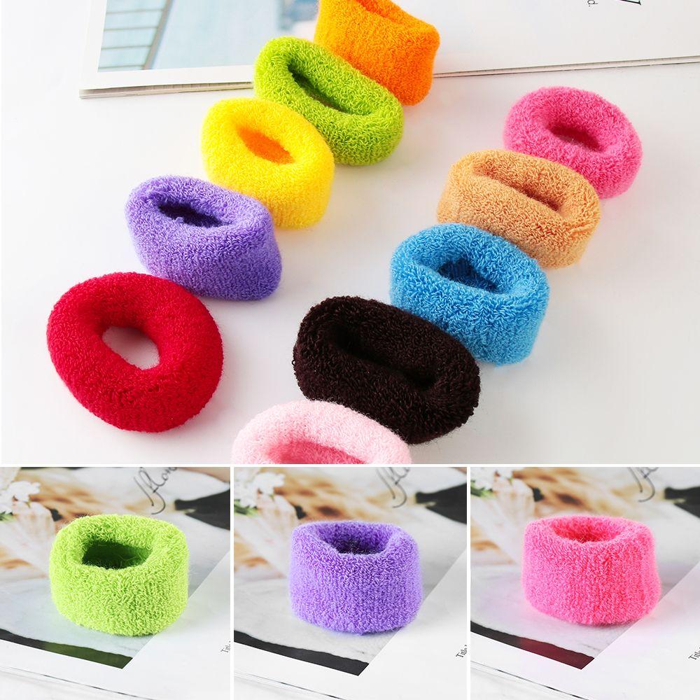 Candy color Gum Big Wide Ponytail Hair Holders Elastic Accessories Rubber Bands Hair Tie