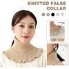 Winter Knit Warm Neck Collar Neck Scarf Women Solid Color Ruffle Scarf Windproof Soft Warm Turtleneck Scarf Elastic Neck Sleeve