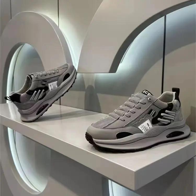 Мода 2025 Новые мужские кроссовки Сетчатые дышащие Повседневная обувь Уличные теннисные тренировочные туфли Дизайнерские платформенные спортивные кроссовки для бега для мужчин