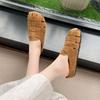 Soft-bottomed Bag Head Slippers Women's Summer Outer Wear 2025 New Hollow Retro Woven Lazy Flat Slippers