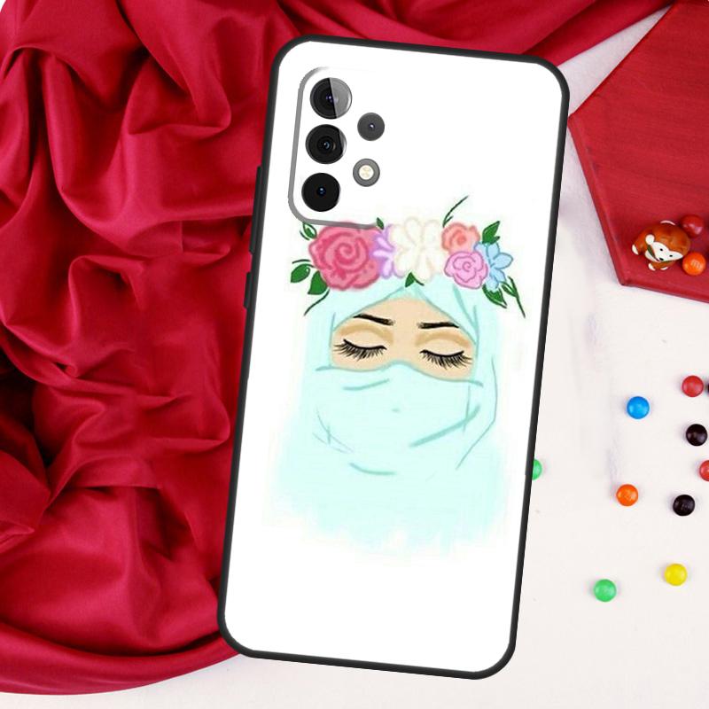 Мусульманская Исламская Девушка Глаза Хиджаб Для Samsung Galaxy A52 A32 A22 A54 A14 A16 A26 A36 A56 A55 A35 A05 A06 A15 A53 A33 A13 Чехол