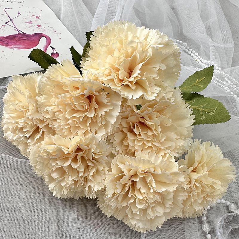 Handmade Carnation Faux Flowers For Wedding Decor And Photography Accessories