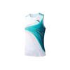 Color Block Marathon Racing Training Breathable Knitted Vest Men Tops Pure-White Printed 152455105-1