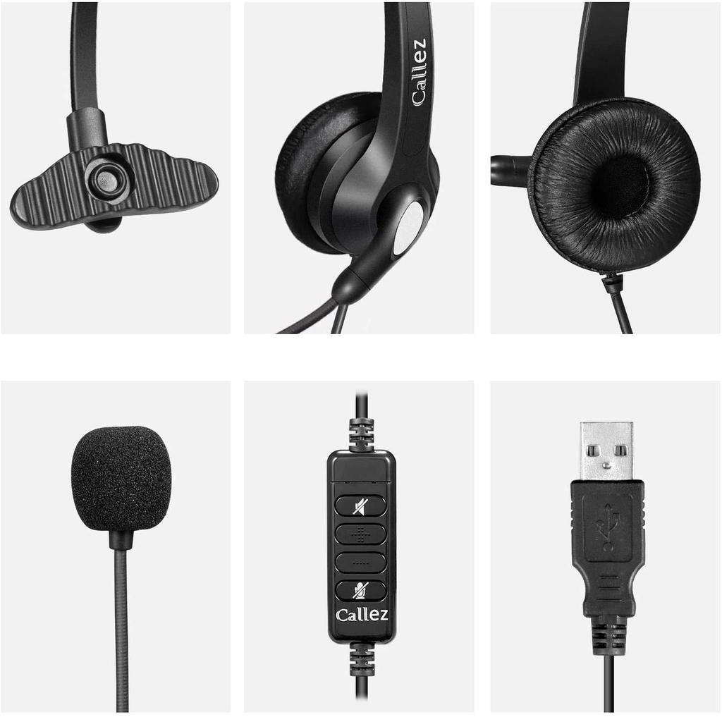 Гарнитура USB One Ear с микрофоном с шумоподавлением и управлением звуком, наушники для ПК, подходящие для удаленного вызова через Интернет, удаленной работы, четкого разговора