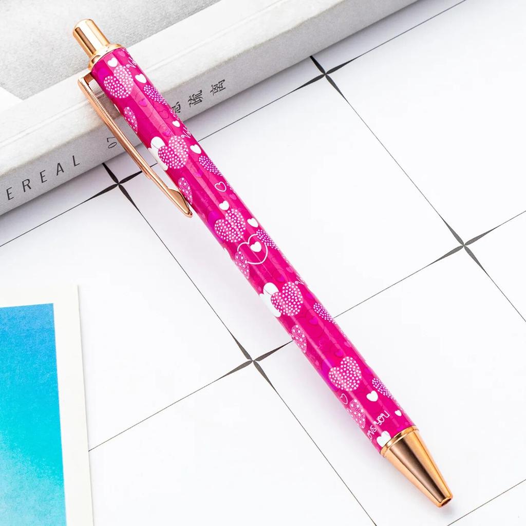 1 шт., шариковая ручка, креативная разноцветная ручка Love Pen, металлические канцелярские принадлежности, школьные канцелярские принадлежности