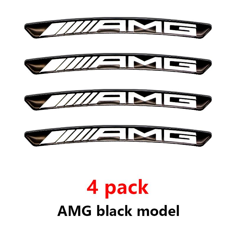 Aluminum Metal Car Wheel Hub Rim Sticker Emblem Badge For Mercedes Benz E C G M R S Class W204 W212 GLC AMG 4MATIC Accessories pp1