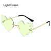 Rimless Fire Heart Shaped Sunglasses Uv400 Protection Costume Accessories Halloween Glasses Flame Love Sun Glasses