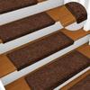 VidaXL Stair Carpet 15 Pieces 65 X 21 X 4 Cm Brown Rectangular Edge 134578