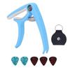 Electric Guitar Capo ABS Quick Release Ukulele Guitar Capo Set with 5PCS Guitar Picks for Mandolin