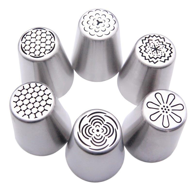 Dessert Decorators Icing Piping Nozzles Russian Tulip Stainless Steel Nozzle 8pcs
