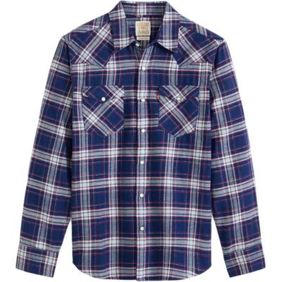 Мужская рубашка Levis, удобная, универсальная, на пуговицах, в клетку, с длинным рукавом, мужские рубашки 85744-0107