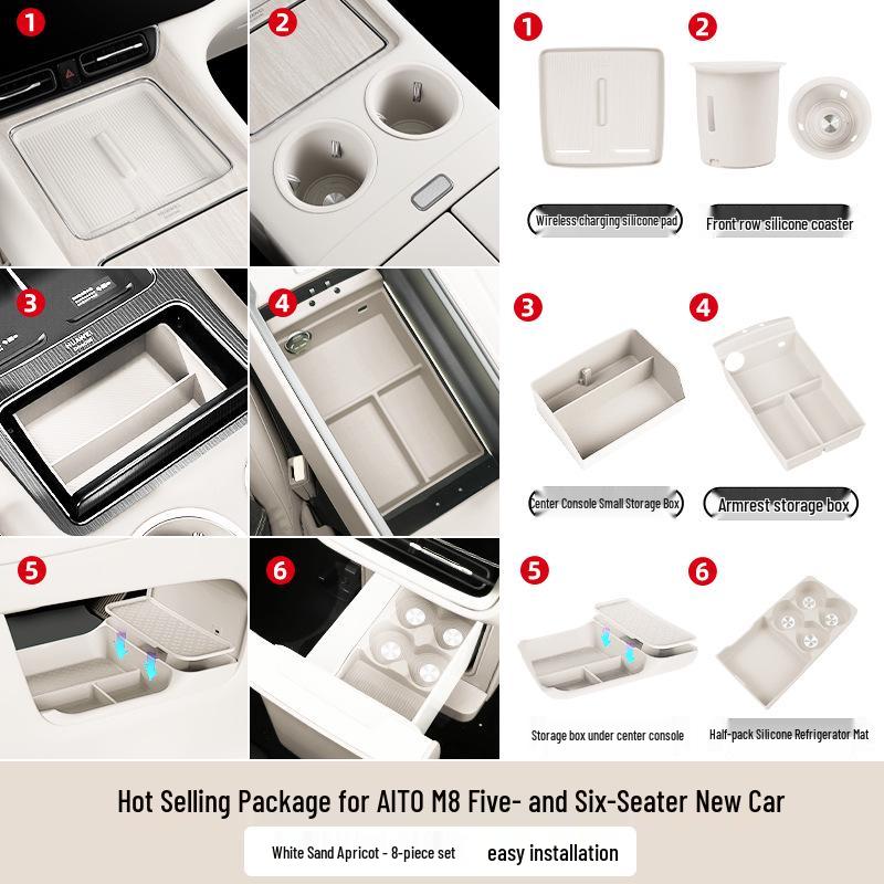 AITO M7 M8 M9 Accessories: Wireless Charger Pad & Interior Trim Mod Kit