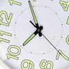 Plastic Frame Wall Mounted Clock 30cm Diameter Luminous Wall Clock  For Living Room