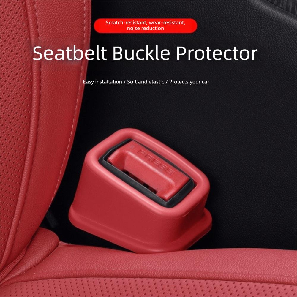 2PCS Anti-Scratch Seatbelt Buckle Fastener Seat Belt Protection Cover Auto Interior Decor