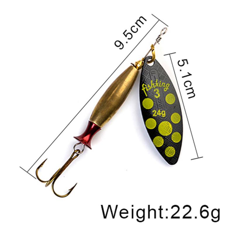 FISH KING Spinner Bait Long Cast 18 г 24 г Ложка Приманки Щука Металлическая рыболовная приманка Окунь Жесткая приманка Con Ganci