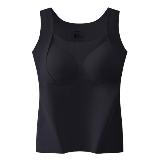 Bottoming Vest 3D Cup Shape Warm Comfortable Self-Heating Thermal Top Padded Seamless Autumn Winter Base Vest