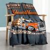 Peterbilt Heavy Trucks Personalized Name Blanket Lightweight Personalized Blanket Durable Comfort for Bed Couch Livingroom Bedding