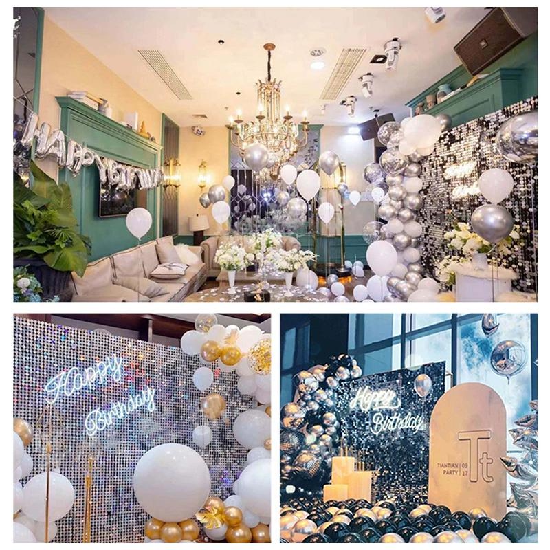 30x30см 12шт Панель-фон из сверкающих пайеток Блестящий фон для фотобудки для украшений на День святого Валентина Свадебная вечеринка