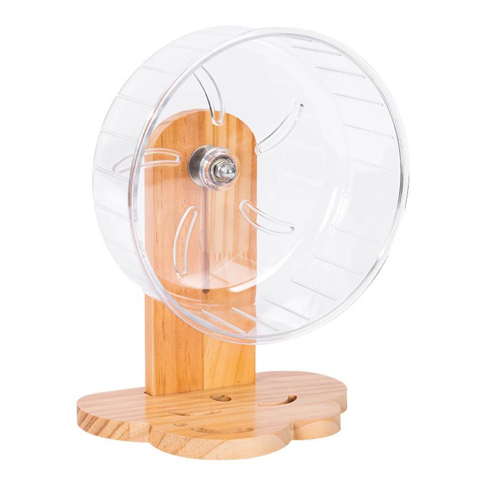 Adjustable Height Hamster Exercise Wheel Wooden Stand Hamster Running Stand Easy To Disassemble