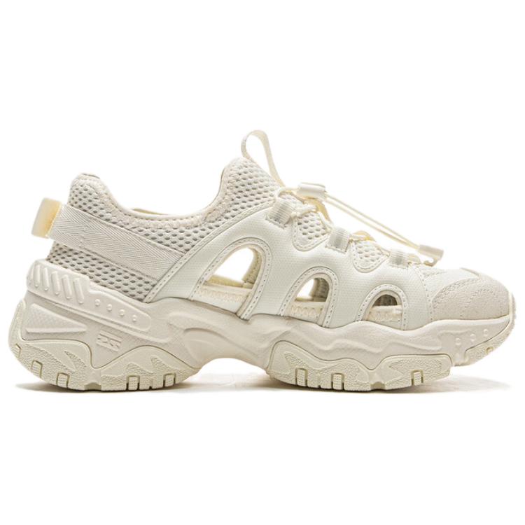 LiNing Классическая Мода Липучка Универсальные Ретро Толстая Подошва Увеличивающие Рост Нескользящие Износостойкие Дышащие Ботинки для Ручья Женская Обувь AGUV020-1