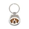 Basset Fauve De Bretagne, Fawn Brittany Basset - Geometric Keychain with a Photo and the Inscription