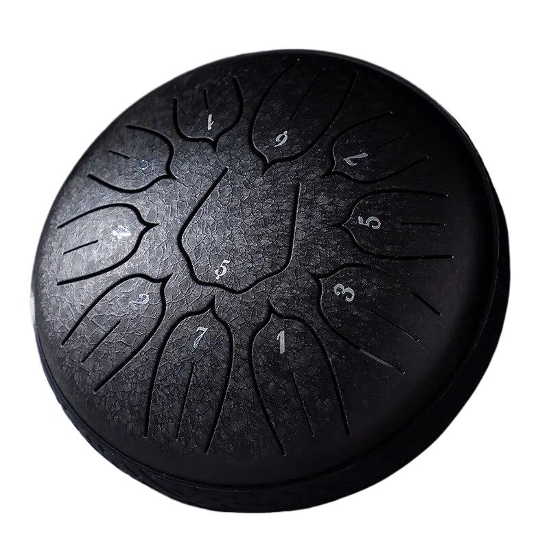 6 Inch 11 Notes Steel Tongue Drum Instrument D Major Percussion Steel Drum Meditation Zen Yoga Musical Drum Christmas Gift