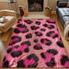 Pink Leopard Print Pattern Rug Patterned carpet, non slip mat suitable for living room and bedroom sofas