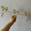 Iron Material Metal Bow Wall Hooks Golden Finish Modern Minimalist Hooks  Home Decor