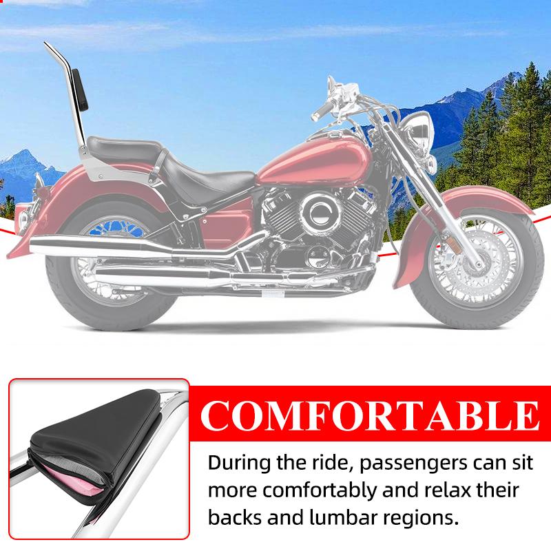 Motorcycle Detachable Passenger Backrest Rear Sissy Bar W/ Cushion Pad For Yamaha V Star 400 V Star 650 Classic Models 1998-2018