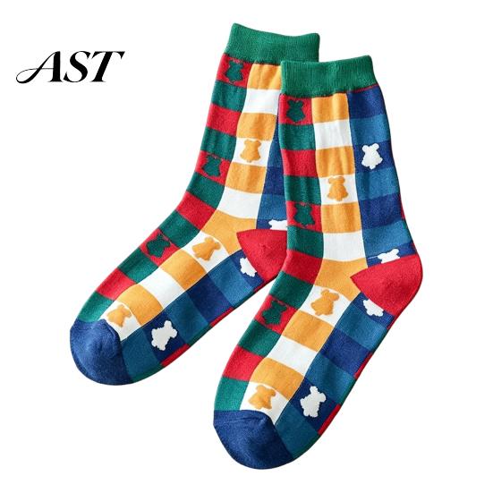 Festive Santa Claus Footwear Christmas Socks for Men And Women, Soft Combed Cotton Holiday Gift Women Winter Crew Socks, Novelty Colorful Wear