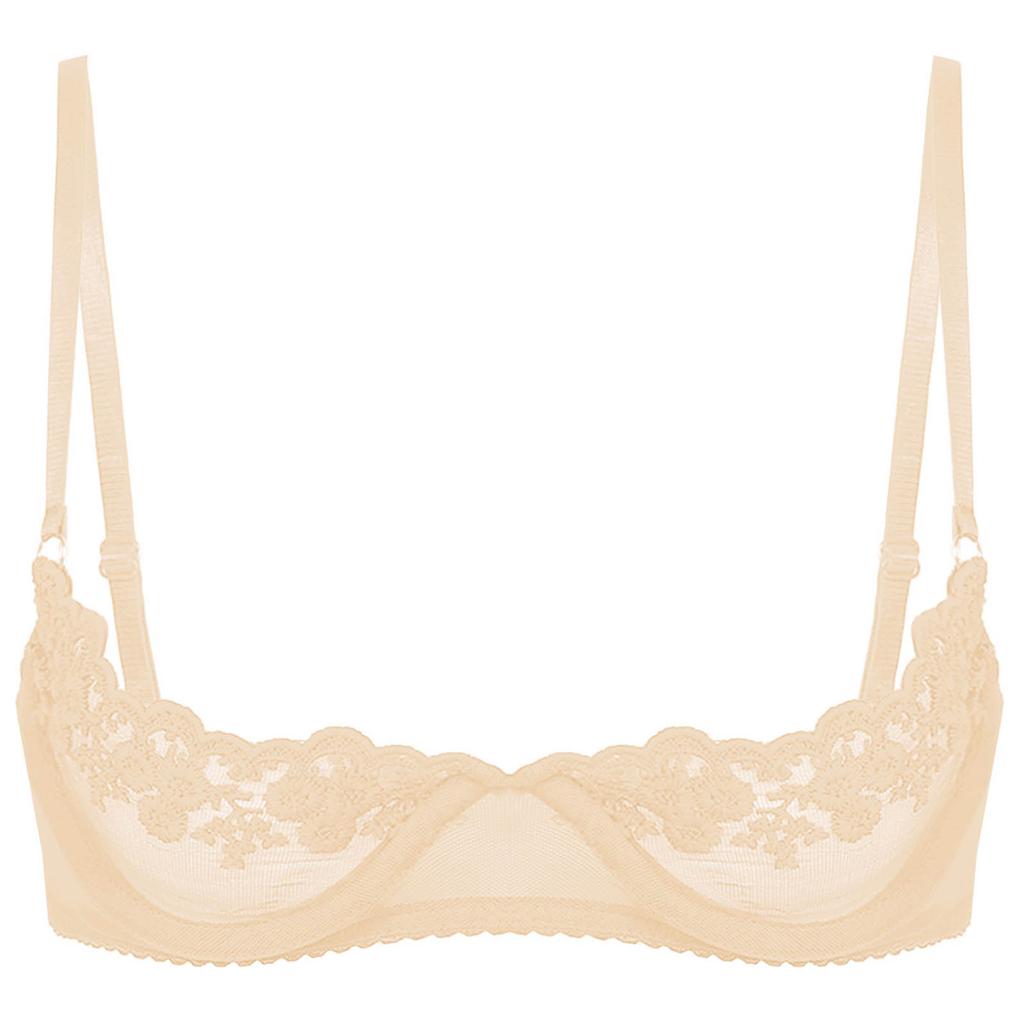 Womens Sheer Floral Lace Underwired Bra Underwear Adjustable Strap Unlined Brassiere Lingerie