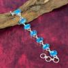 Blue Topaz 925 Solid Sterling Silver Bracelet, Handmade Gemstone Bracelet Jewelry, Gifts For Wife Brand New Bracelet