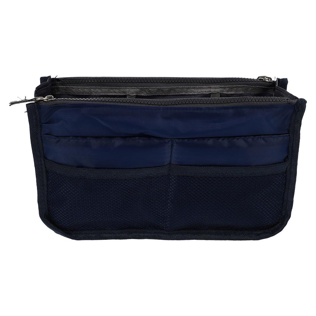 1Pcs Double-Layer Multi-Pocket Folding Handbag Liner Large Capacity Nylon Bag Liner for Jewelry Glasses Cosmetics Travel Storage