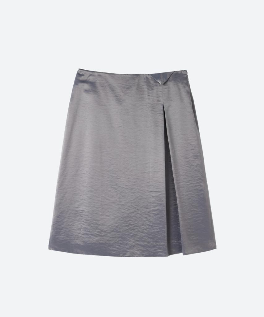 Moon Sun Satin Silky Skirt / Gray