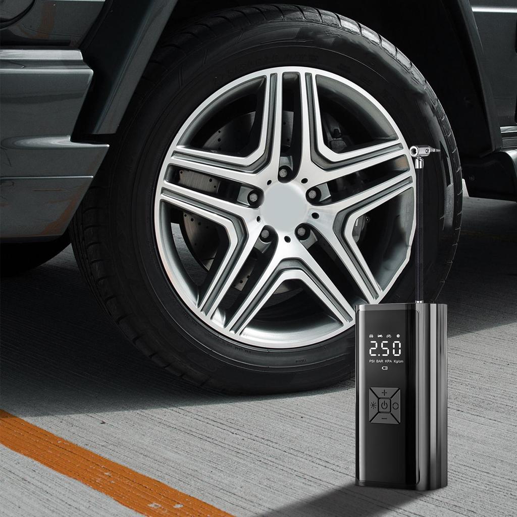 Портативный автомобильный воздушный насос-компрессор, беспроводной насос для накачивания шин со светодиодным дисплеем для путешествий на автомобиле, мотоцикле, дома, в автодоме