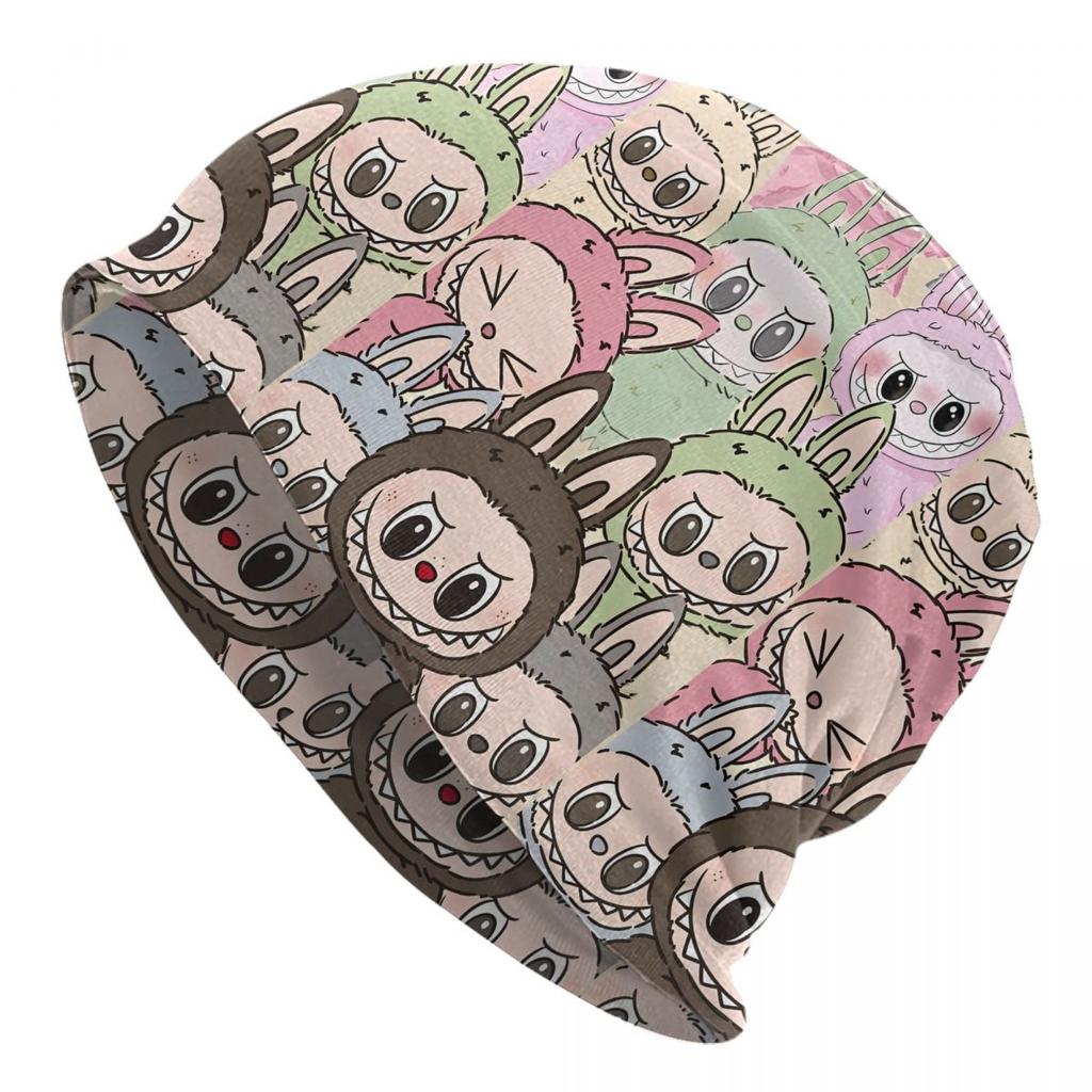 Cute Doll Monsters Bonnet Hats Hip Hop Outdoor Skullies Beanies Hat for Unisex Women Warm Dualuse Cap