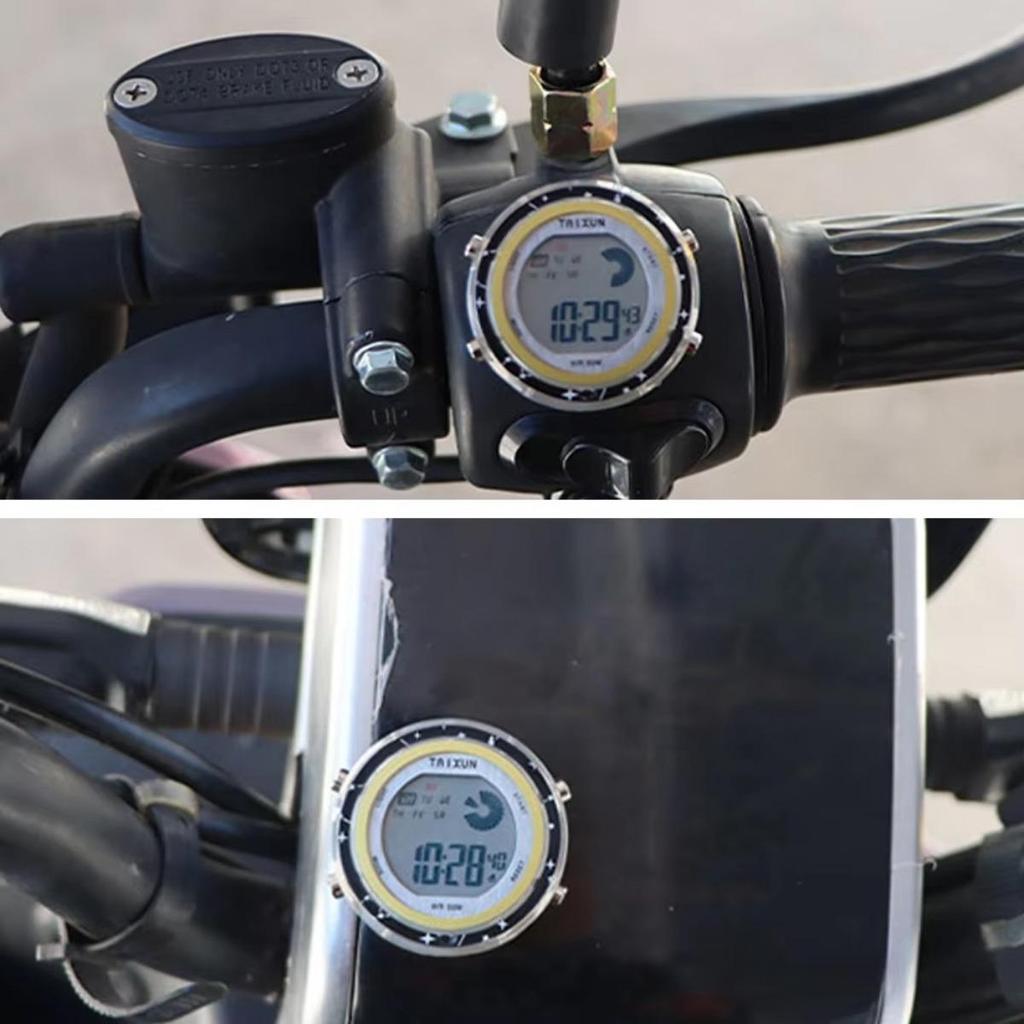 Автомобильные цифровые часы для мотоциклов с синей подсветкой WR50M водонепроницаемый компактный таймер для приборной панели автомобиля T-501